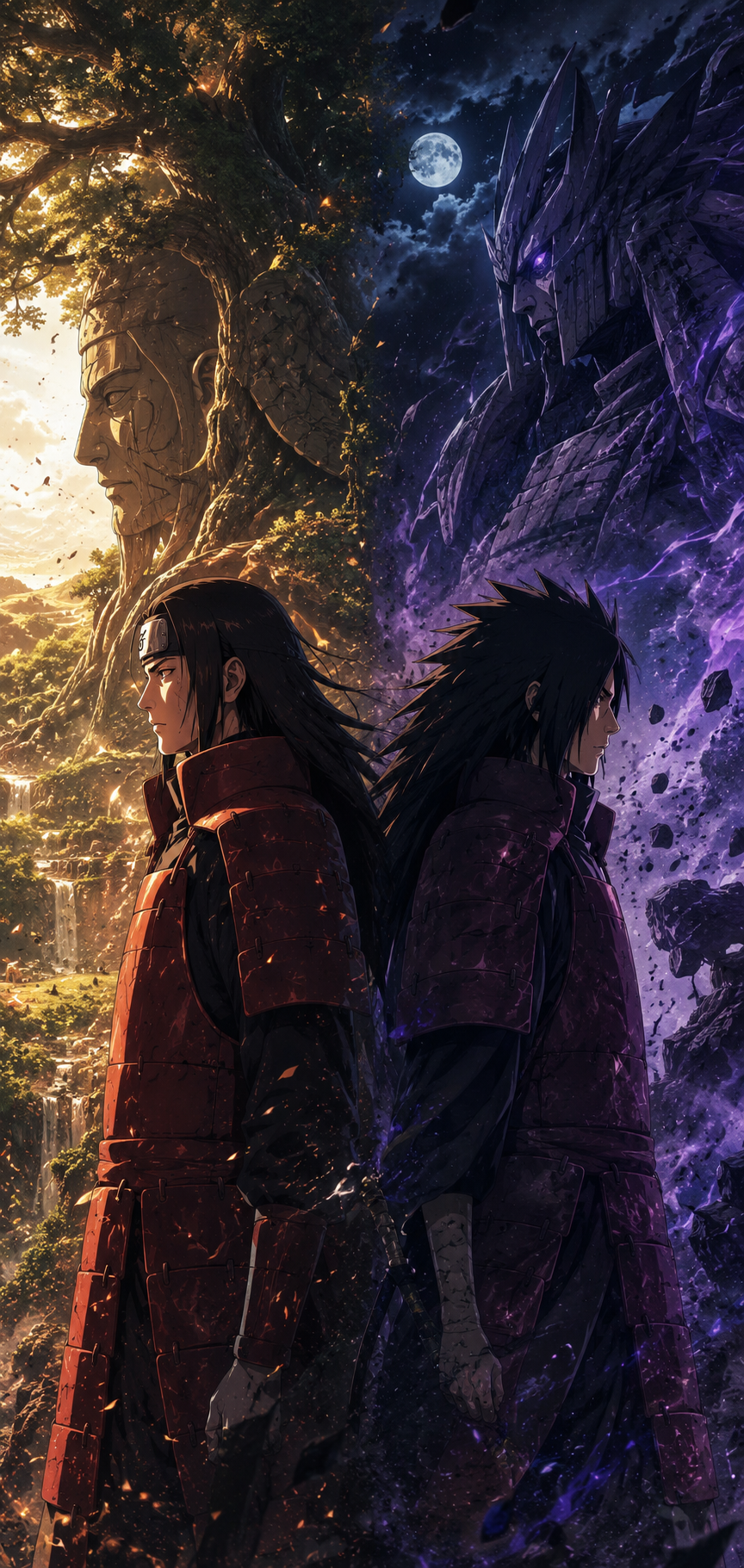 Naruto Hashirama And Madara Valley Battle 4K Mobile Wallpaper
