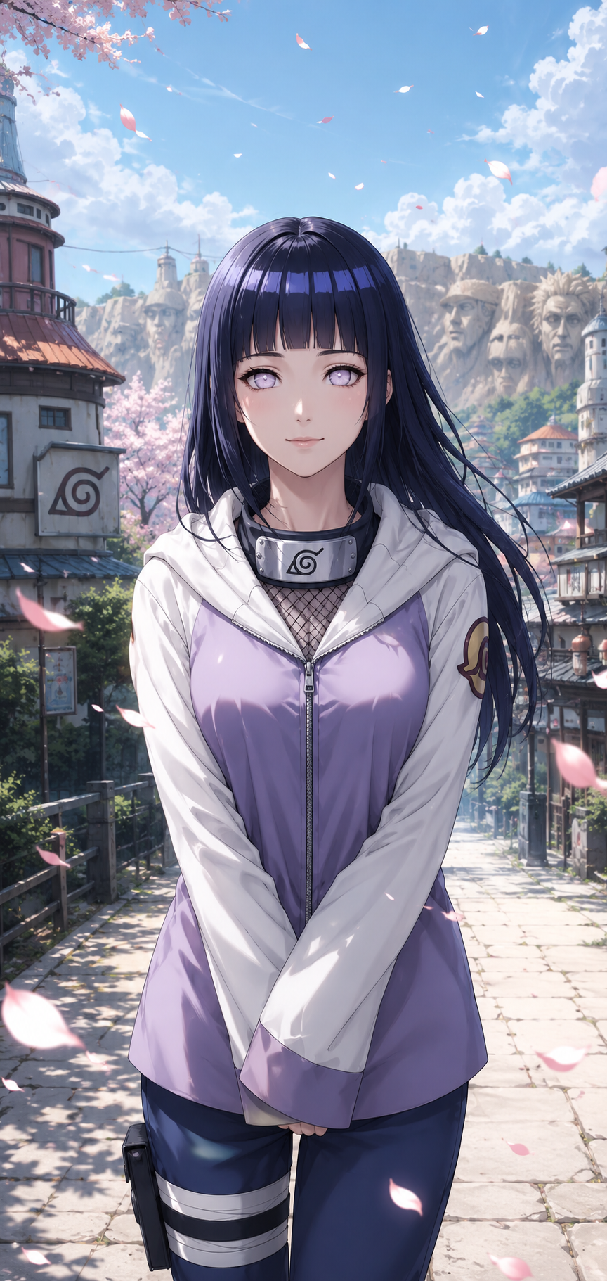 Naruto Hinata Hyuga Hidden Leaf Village 4K Mobile Wallpaper