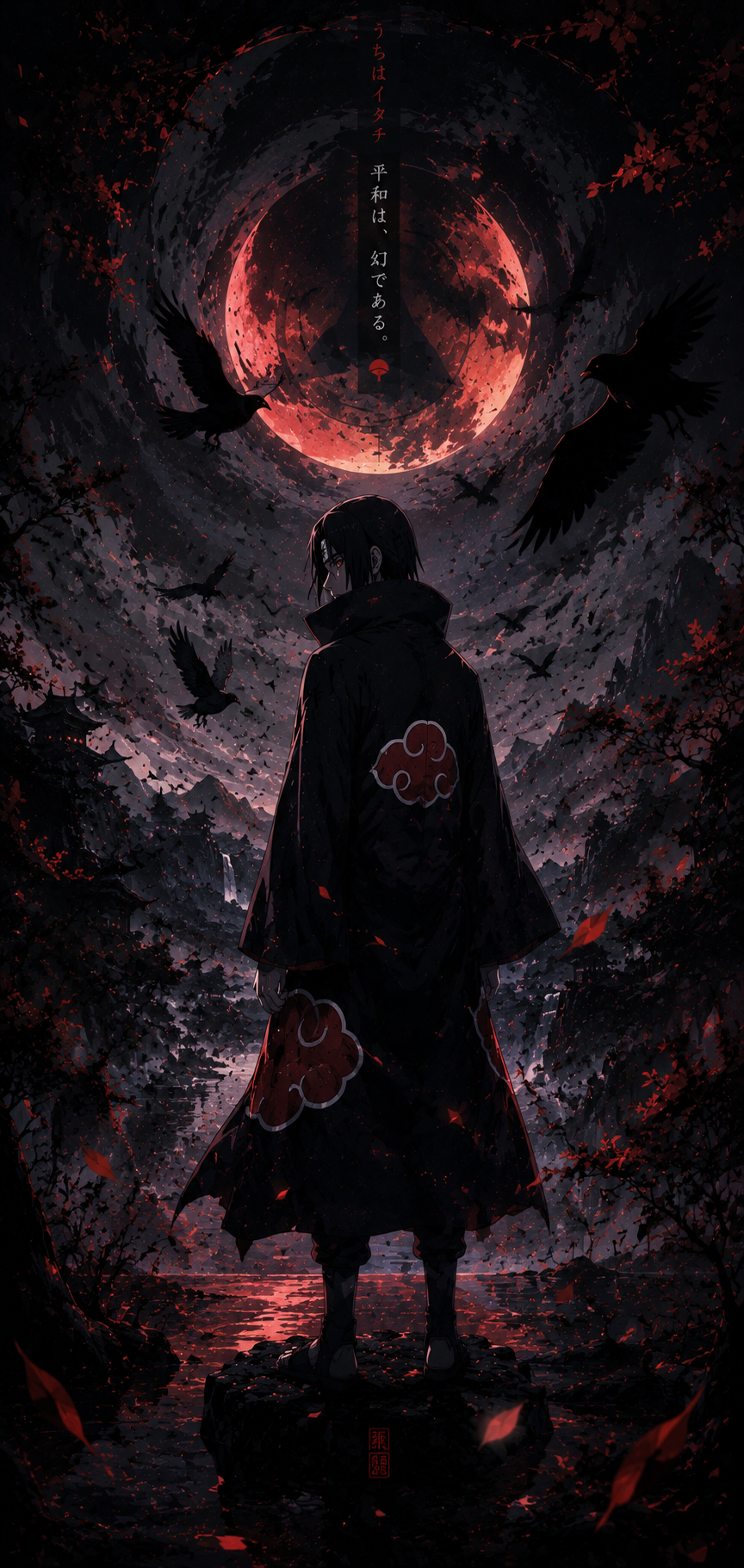 Naruto Sasuke Uchiha Dark Rinnegan Shadow 4K Mobile Wallpaper