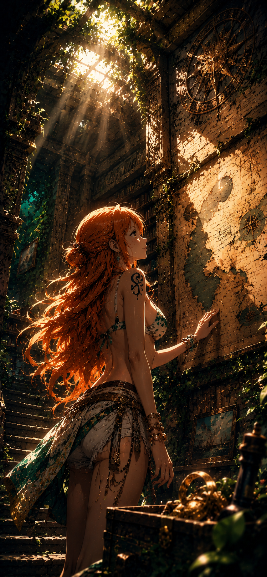 One Piece Nami Sunlight Forest 4K Mobile Wallpaper