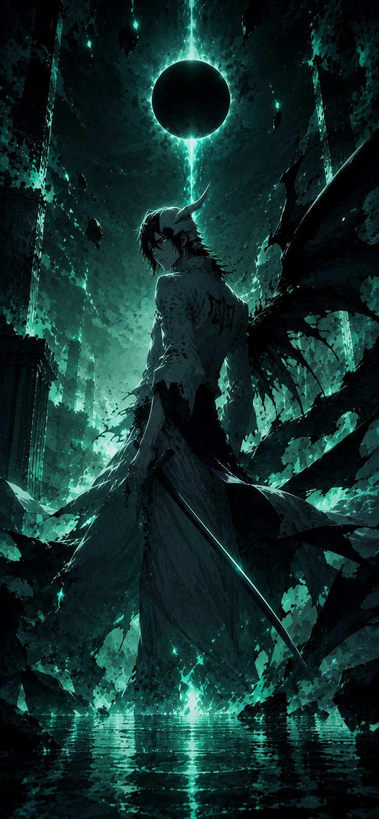 Bleach Uryu Green Spirit Forest 4K Mobile Wallpaper 4K anime wallpaper preview for mobile and desktop