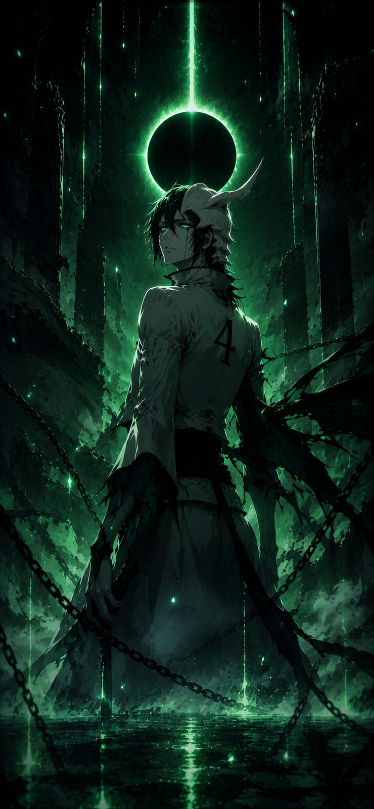 Bleach Uryu Ishida Green Spirit Energy 4K Mobile Wallpaper 4K anime wallpaper preview for mobile and desktop