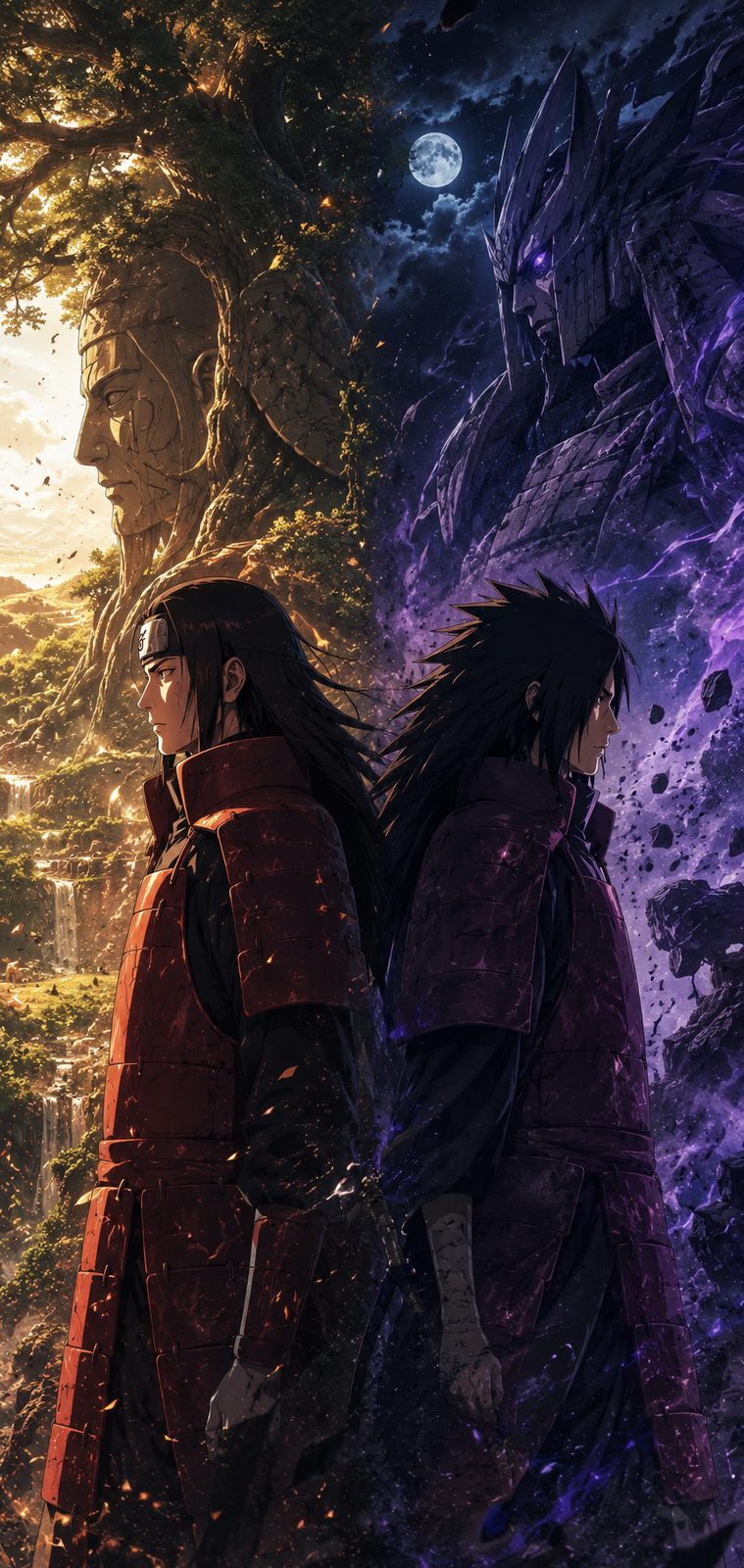 Naruto Hashirama And Madara Valley Battle 4K Mobile Wallpaper 4K anime wallpaper preview for mobile and desktop