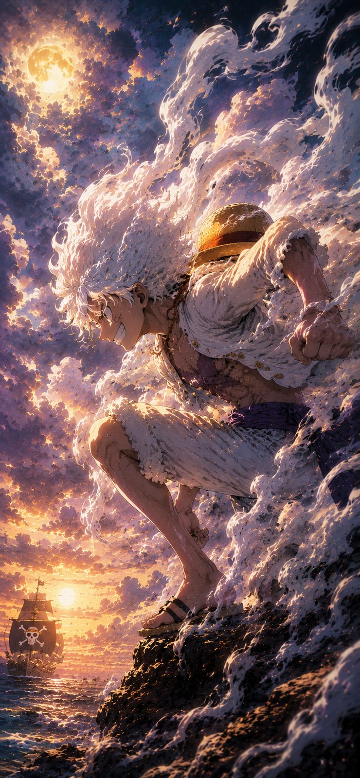 One Piece Blackbeard Dark Emperor 4K Mobile Wallpaper 4K anime wallpaper preview