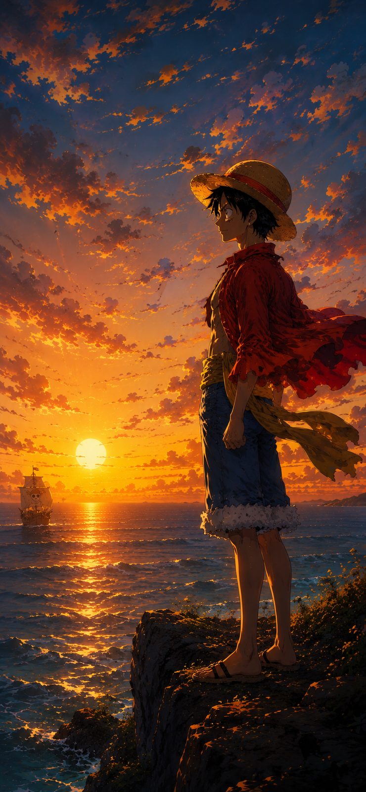 One Piece Brook Moonlight Musician 4K Mobile Wallpaper 4K anime wallpaper preview