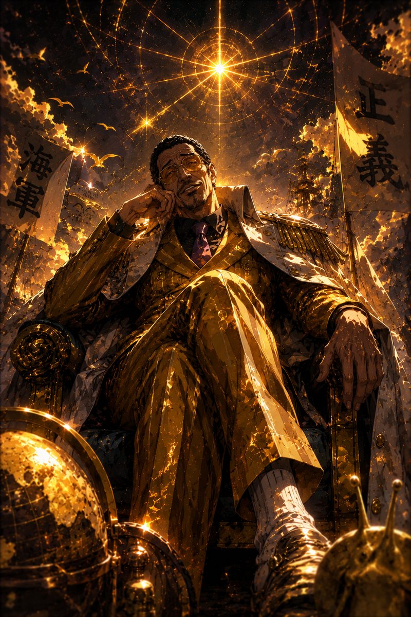 One Piece Gol D Roger Golden Throne 4K Mobile Wallpaper 4K anime wallpaper preview